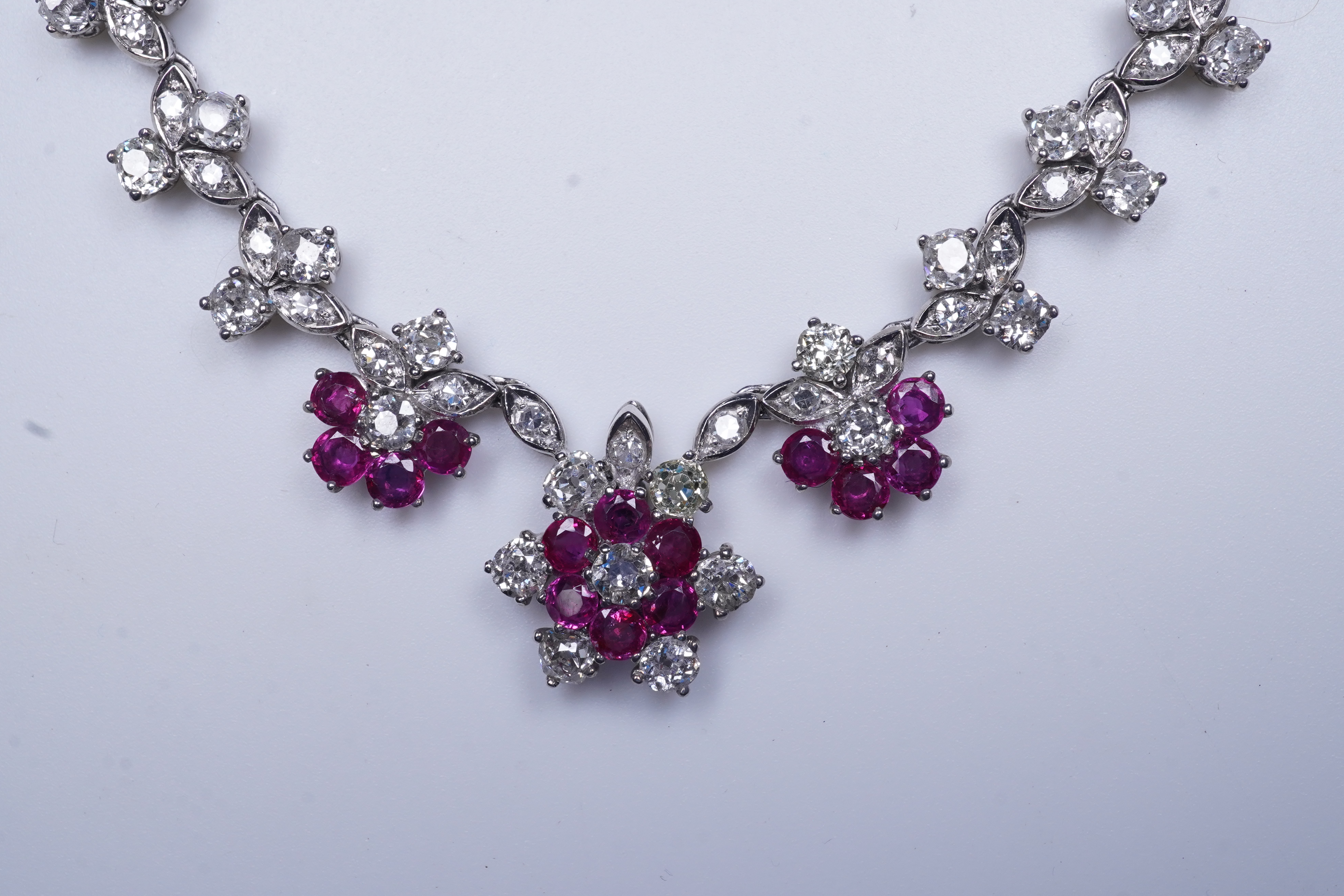 A ruby and diamond necklace